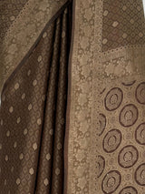 MIMOSA Chocolate Kanjivaram Saree — fleets shot full lifestyle