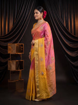 MIMOSA Gold Jaipur Saree — pose 3 styling detail