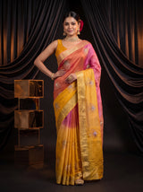 MIMOSA Gold Jaipur Saree — pose 4 styling detail