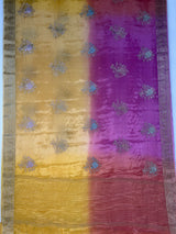 MIMOSA Gold Jaipur Saree — pallu and zari work detail
