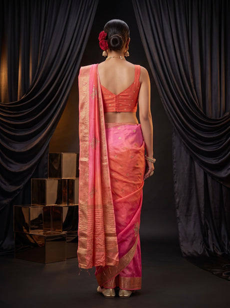 MIMOSA Gajari Jaipur Saree — pose 2 styling detail