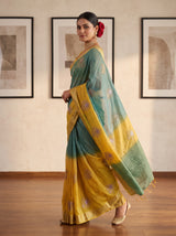 MIMOSA Mustard Jaipur Saree — pose 5 styling detail