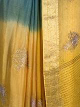 MIMOSA Mustard Jaipur Saree — fleets shot full lifestyle