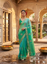 MIMOSA Rama Jaipur Saree — pose 6 styling detail