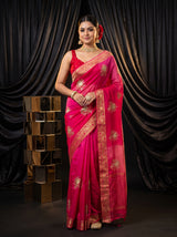 MIMOSA Rani Jaipur Saree — front view on mannequin