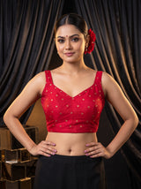 MIMOSA Rani Jaipur Saree — blouse close-up