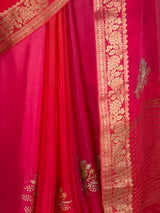 MIMOSA Strawberry Jaipur Saree — fleets shot full lifestyle