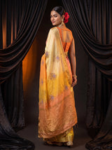 MIMOSA Yellow Jaipur Saree — pose 7 styling detail