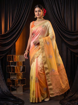 MIMOSA Yellow Jaipur Saree — pose 9 styling detail