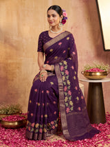 MIMOSA Jamun Jaipur Saree — pose 8 styling detail