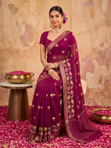 MIMOSA Magenta Jaipur Saree — pose 8 styling detail