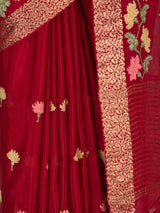 MIMOSA Maroon Jaipur Saree — fleets shot full lifestyle