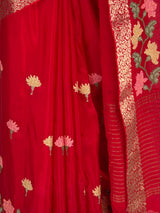 MIMOSA Red Jaipur Saree — fleets shot full lifestyle