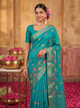 MIMOSA Rama Jaipur Saree — pose 10 styling detail
