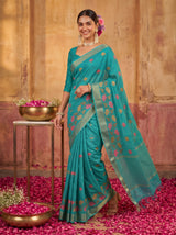 MIMOSA Rama Jaipur Saree — pose 6 styling detail