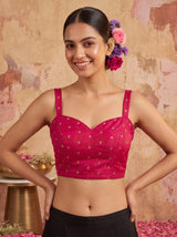 MIMOSA Rani Jaipur Saree — blouse close-up