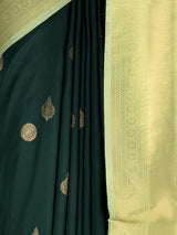 MIMOSA Bottle Green Kanjivaram Saree — fleets shot full lifestyle