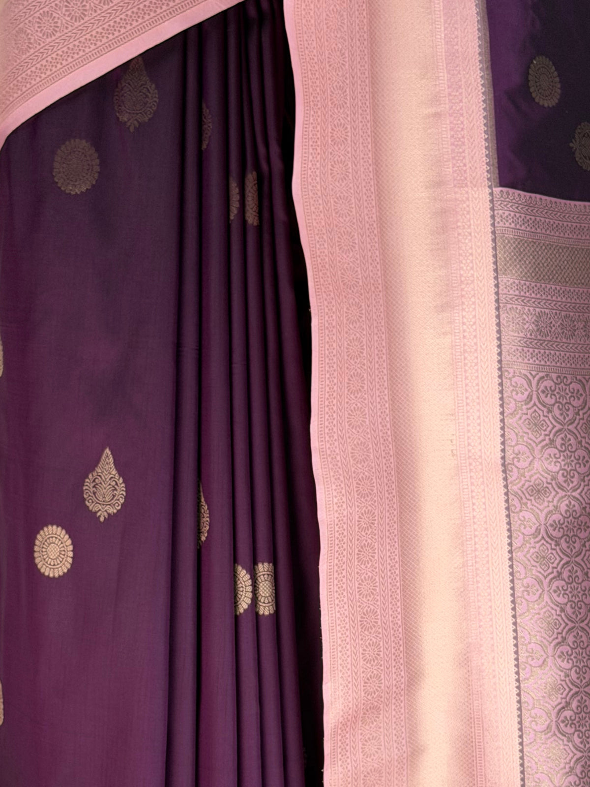 MIMOSA Jamun Kanjivaram Saree — fleets shot full lifestyle
