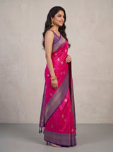 MIMOSA Rani Kanjivaram Saree — pose 3 styling detail
