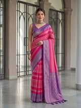 MIMOSA Rani Kanjivaram Art Silk Saree — pose 5 styling detail