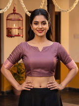 MIMOSA Jamun Kanjivaram Art Silk Saree — blouse close-up