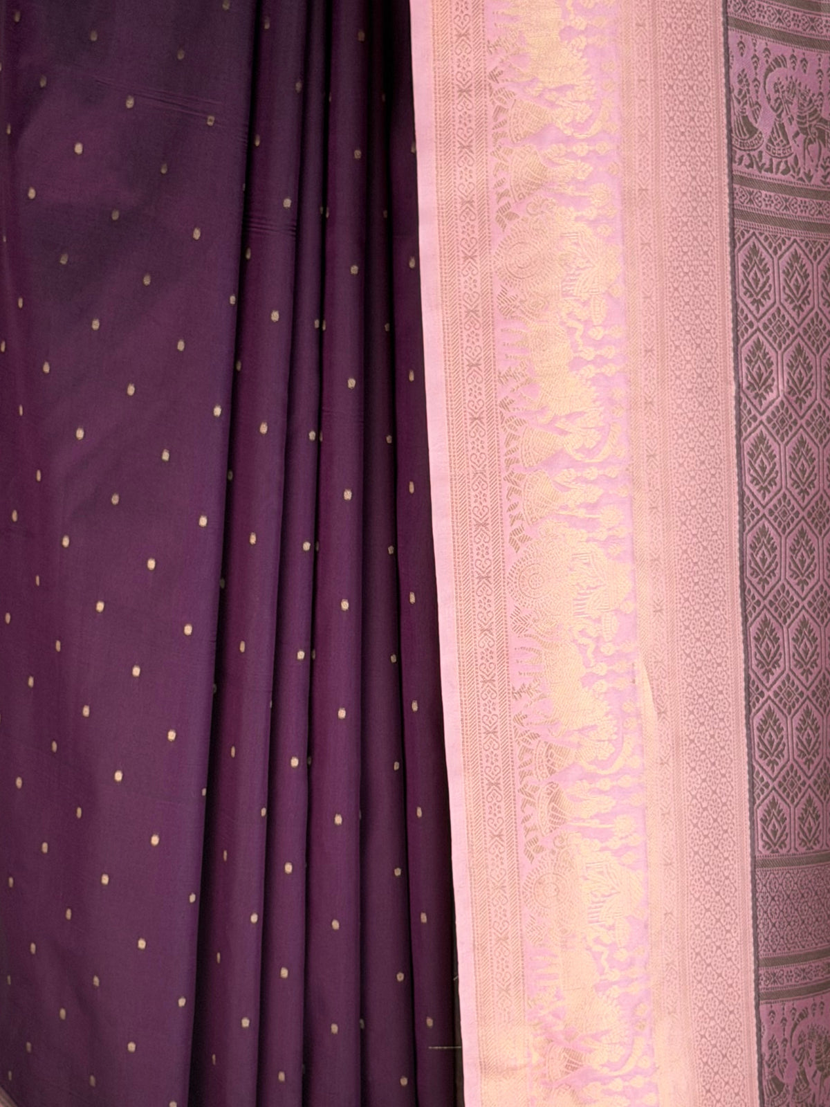 MIMOSA Jamun Kanjivaram Art Silk Saree — fleets shot full lifestyle