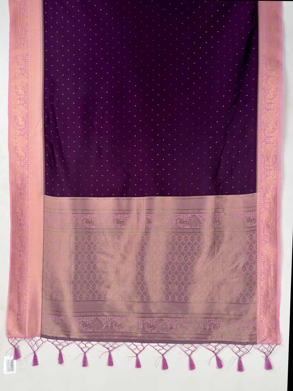 MIMOSA Jamun Kanjivaram Art Silk Saree — pallu and zari work detail