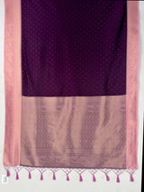 MIMOSA Jamun Kanjivaram Art Silk Saree — pallu and zari work detail