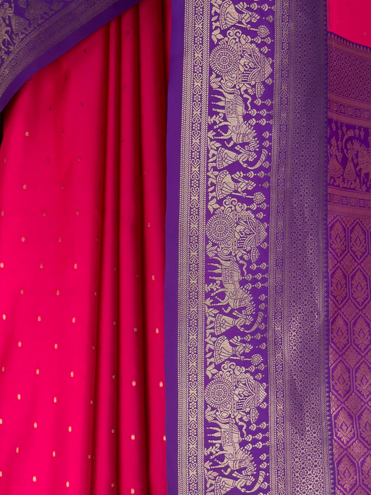 MIMOSA Rani Kanjivaram Art Silk Saree — fleets shot full lifestyle