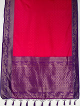 MIMOSA Rani Kanjivaram Art Silk Saree — pallu and zari work detail