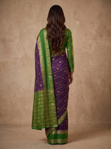 MIMOSA Jamun Mysore Silk Saree — pose 2 styling detail