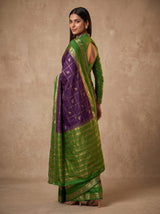 MIMOSA Jamun Mysore Silk Saree — pose 7 styling detail