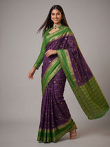 MIMOSA Jamun Mysore Silk Saree — pose 9 styling detail