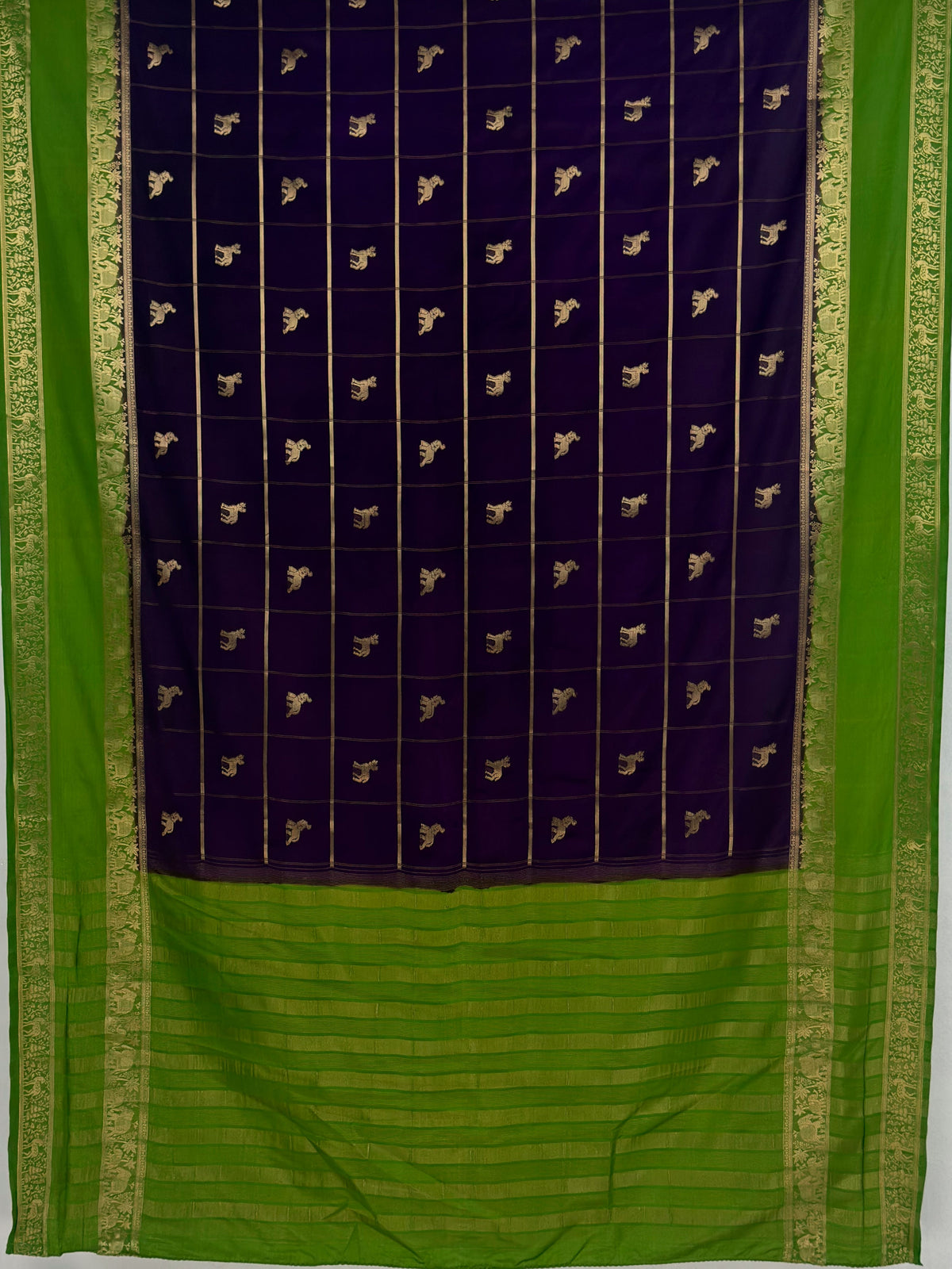 MIMOSA Jamun Mysore Silk Saree — pallu and zari work detail