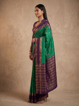 MIMOSA Rama Mysore Silk Saree — pose 3 styling detail