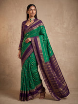 MIMOSA Rama Mysore Silk Saree — pose 5 styling detail