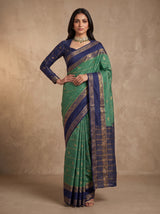 MIMOSA Sapphire Mysore Silk Saree — pose 4 styling detail