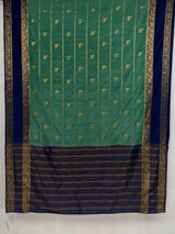 MIMOSA Sapphire Mysore Silk Saree — pallu and zari work detail