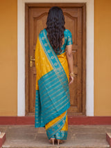 MIMOSA Gold Mysore Silk Saree — pose 2 styling detail