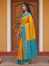 MIMOSA Gold Mysore Silk Saree — pose 3 styling detail