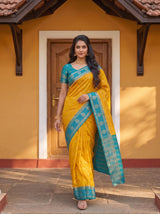 MIMOSA Gold Mysore Silk Saree — pose 6 styling detail