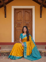 MIMOSA Gold Mysore Silk Saree — pose 8 styling detail