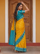 MIMOSA Gold Mysore Silk Saree — pose 9 styling detail