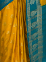 MIMOSA Gold Mysore Silk Saree — fleets shot full lifestyle