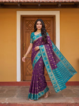 MIMOSA Jamun Mysore Silk Saree — pose 5 styling detail