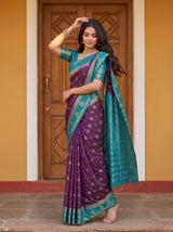 MIMOSA Jamun Mysore Silk Saree — pose 9 styling detail