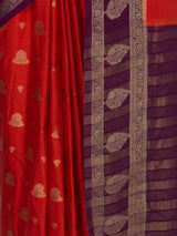 MIMOSA Orange Mysore Silk Saree — fleets shot full lifestyle