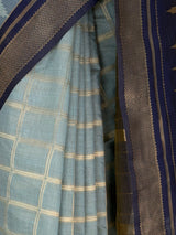 MIMOSA Grey Banarasi Saree — fleets shot full lifestyle