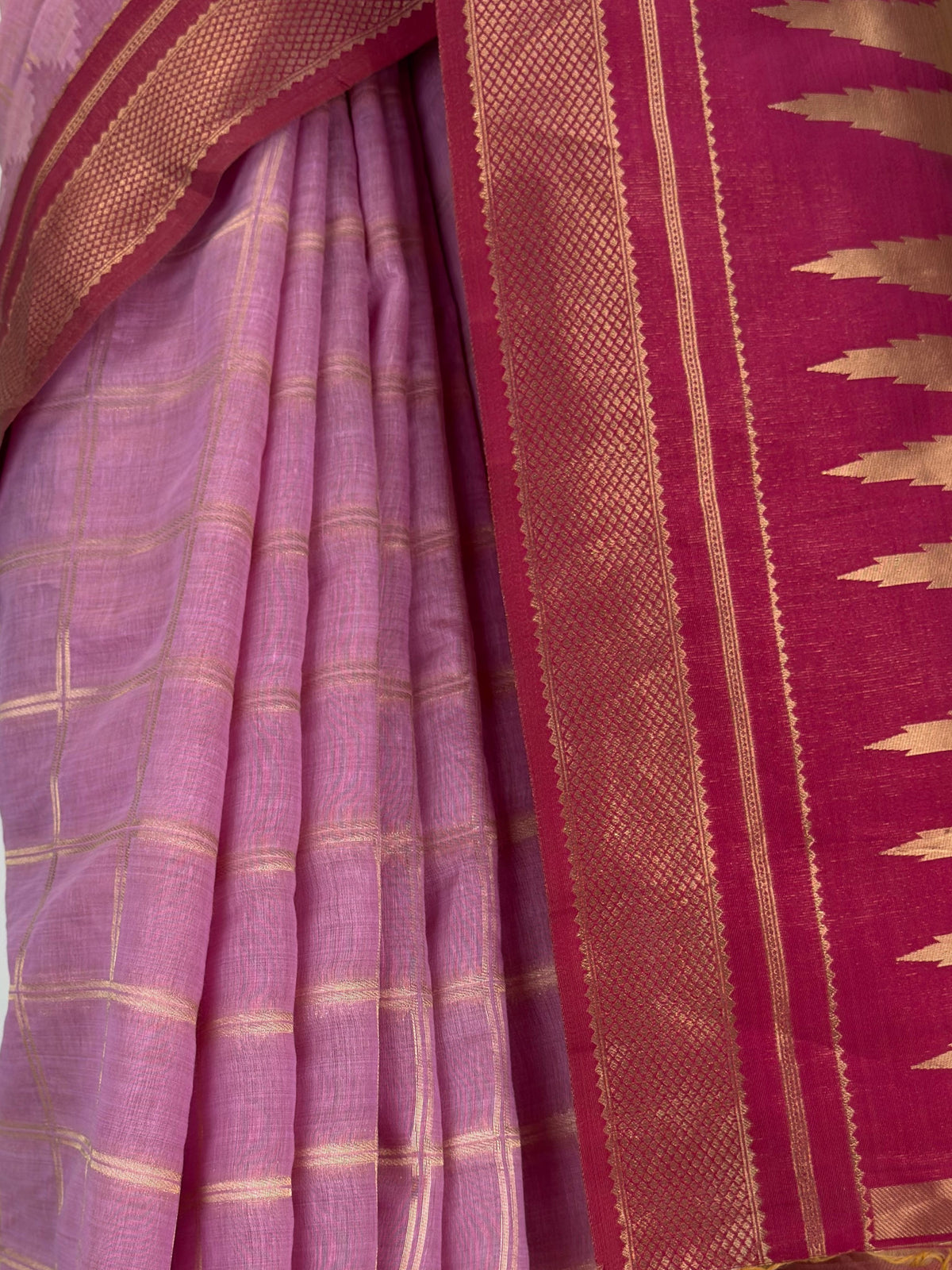 MIMOSA Pink Banarasi Saree — fleets shot full lifestyle