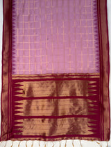 MIMOSA Pink Banarasi Saree — pallu and zari work detail